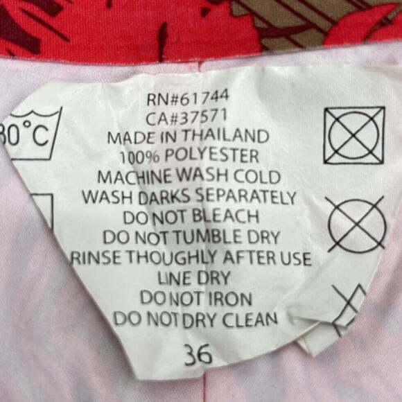 Rip Curl Board Shorts Mens 36 Red Floral Pocket - Picture 3 of 7